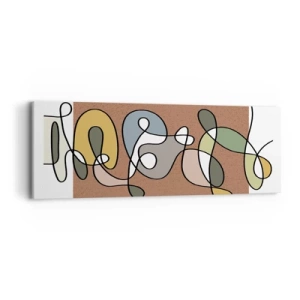 Vászonkép - Egy mosolyt érdemlő absztrakció - 90x30 cm