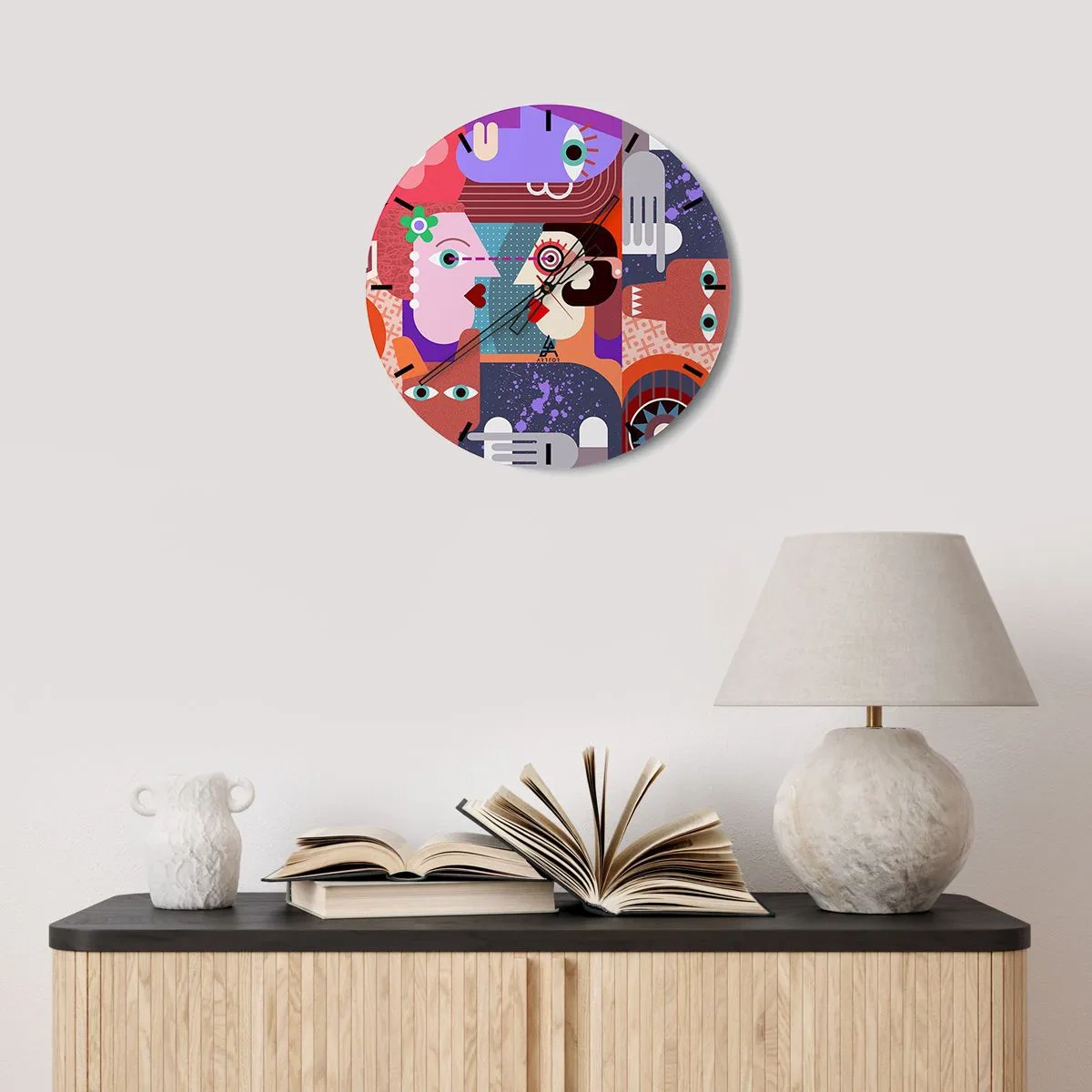 Falióra, Óra - Szemtől szembe - 30x30 cm