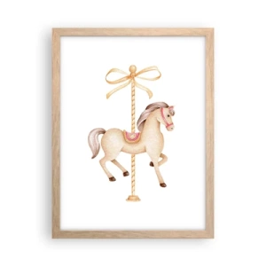 Poszter világos tölgy keretben - Kecses vágtával - 30x40 cm