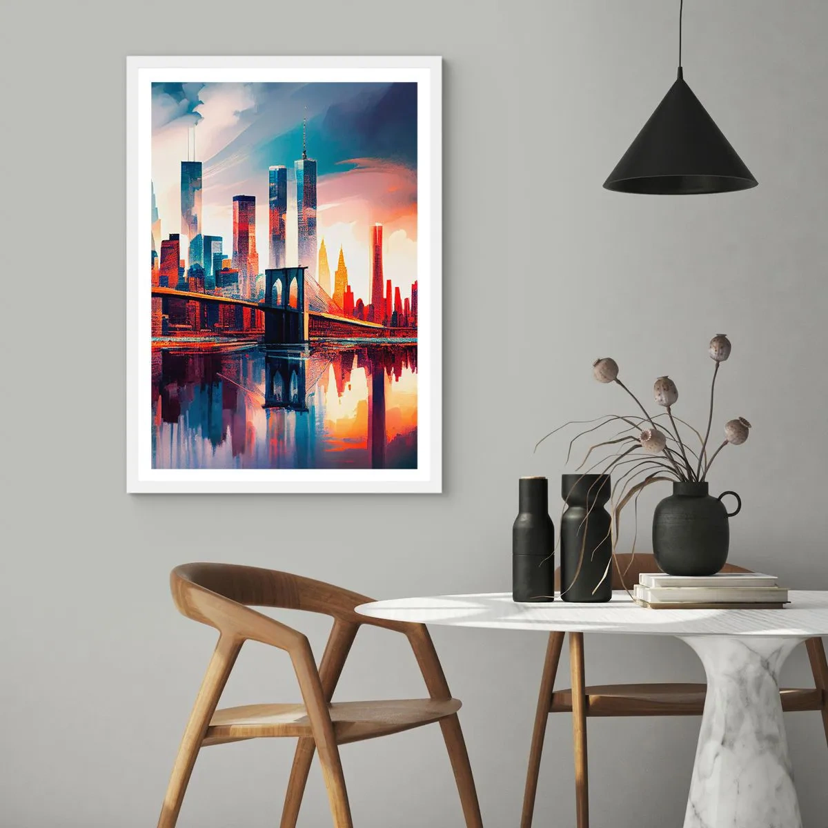 Poszter fekete keretben - Fenomenális New York - 30x40 cm