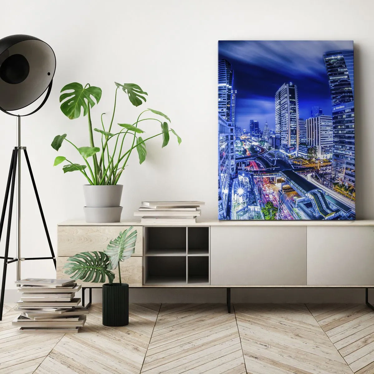 Vászonkép - Az éjszakai város ritmusai - 50x70 cm