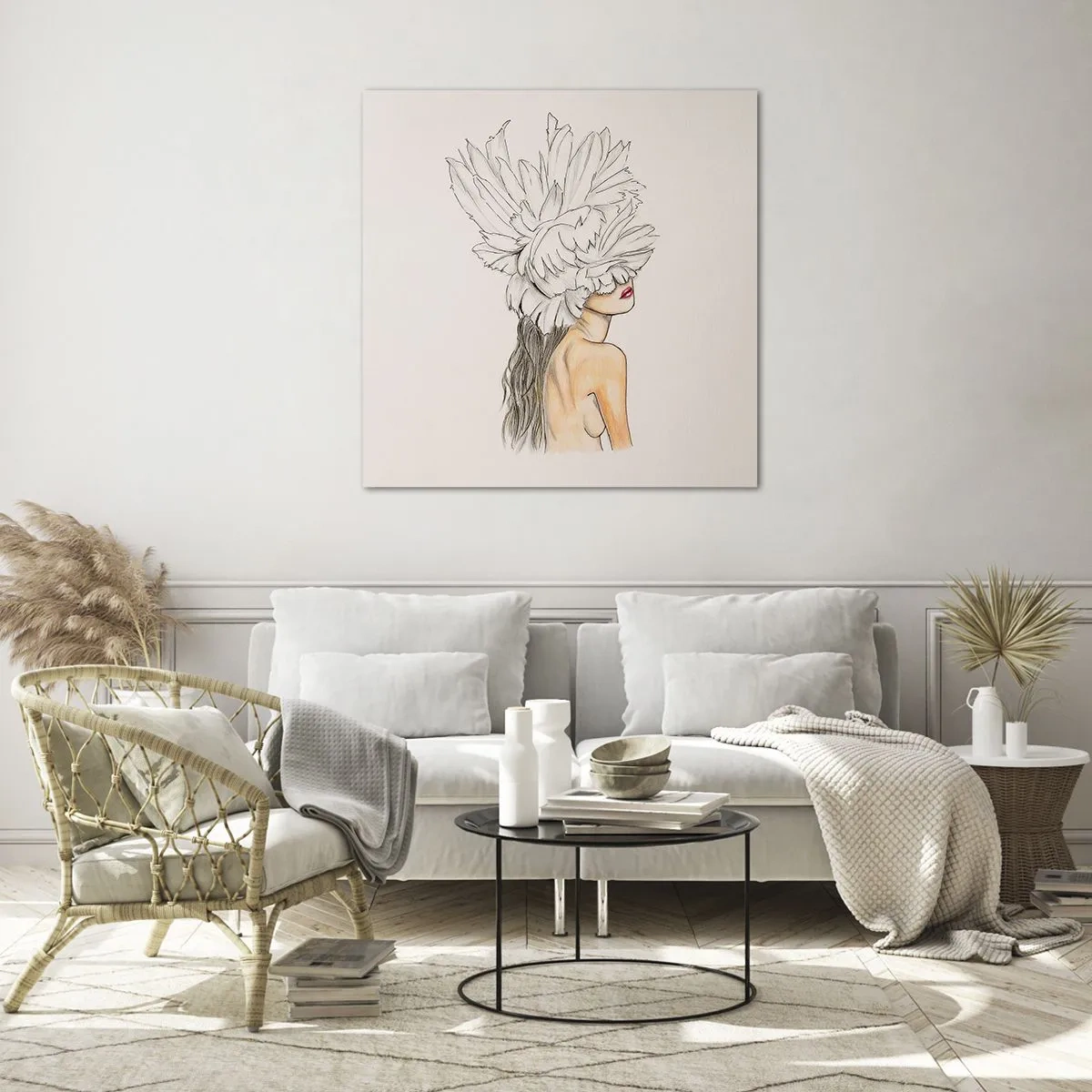 Üveg kép - Koronás szépség - 60x60 cm