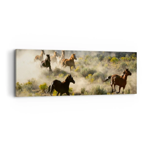 Vászonkép - Rivalizálás – szabadság, vagy férfierő? - 90x30 cm