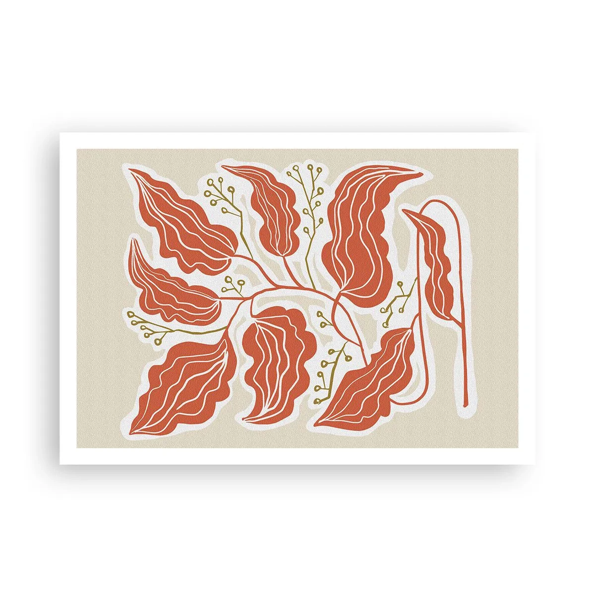 Poszter - Népi és korall - 100x70 cm