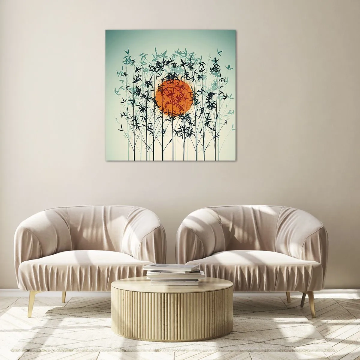 Üveg kép - Japán nap - 60x60 cm