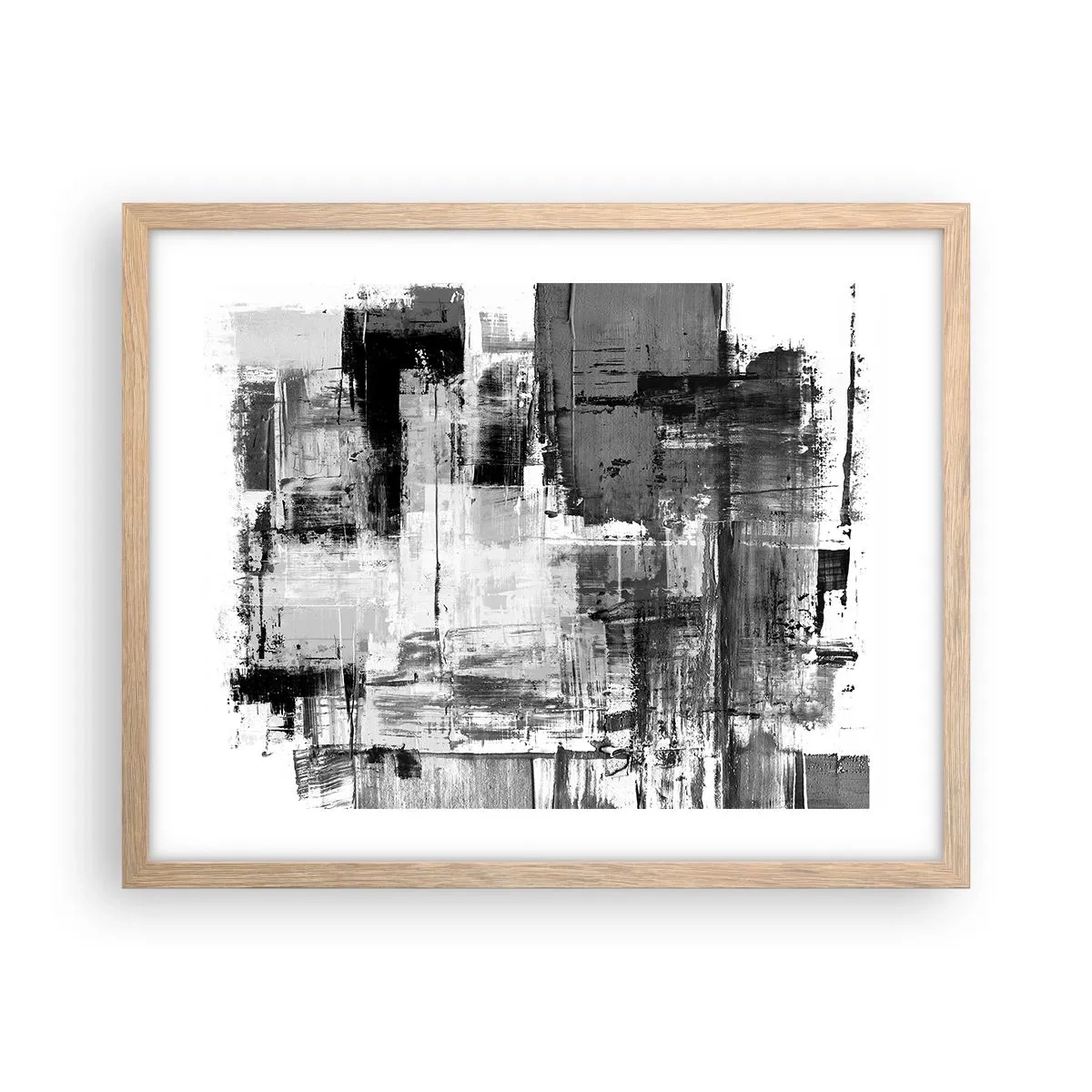 Poszter világos tölgy keretben - A szürke szép - 50x40 cm