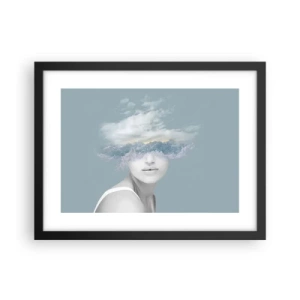 Poszter fehér keretben - Fejjel a fellegekben - 40x30 cm