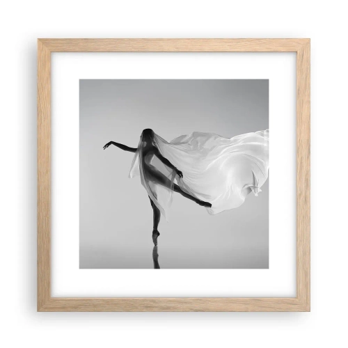 Poszter világos tölgy keretben - Könnyedség és kecsesség - 30x30 cm