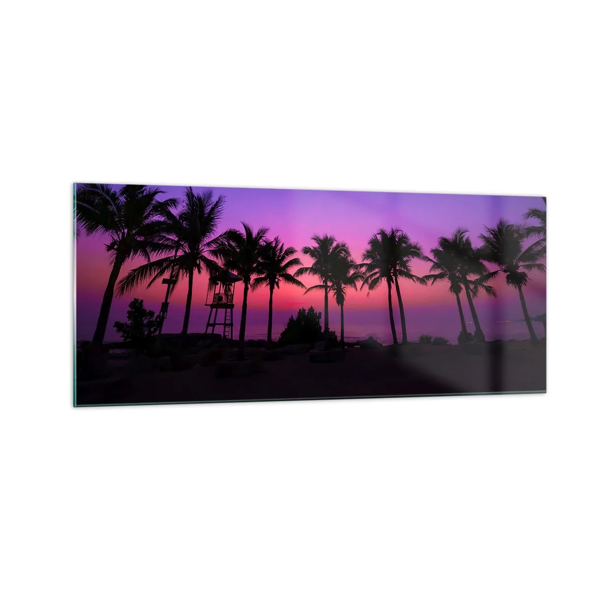Üveg kép - Este a pálmafák alatt - 100x40 cm