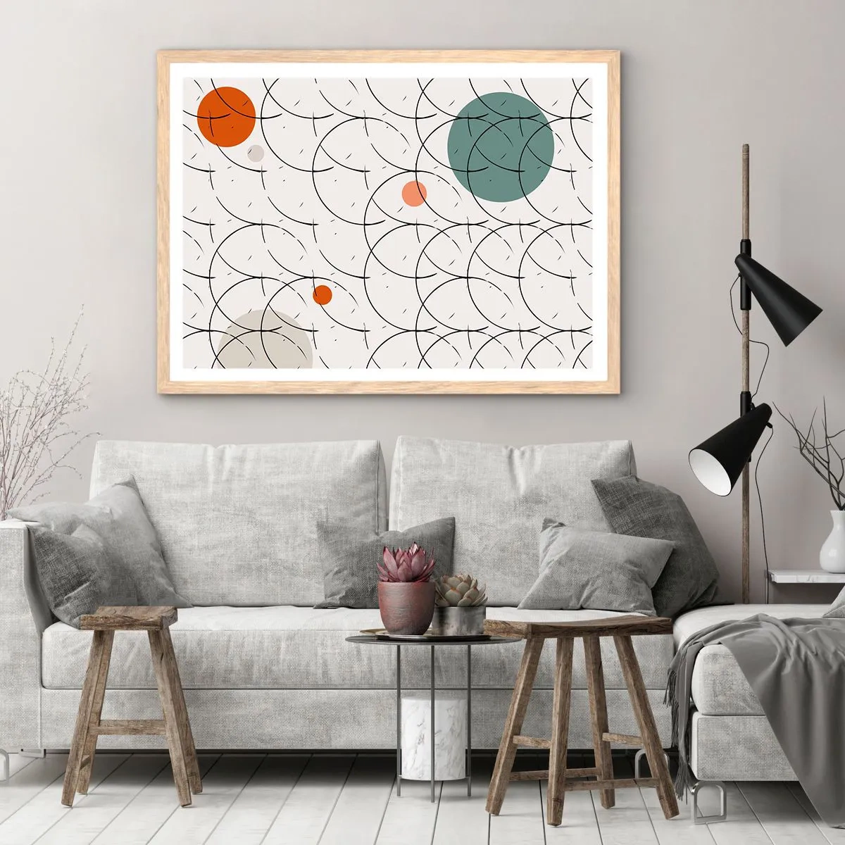 Poszter világos tölgy keretben - A pop-art szellemében - 91x61 cm