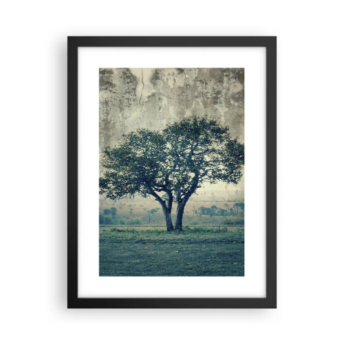 Poszter fehér keretben - Almafa a kék mezőn? - 30x40 cm