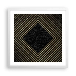 Poszter fekete keretben - Geometria glamour stílusban - 50x50 cm