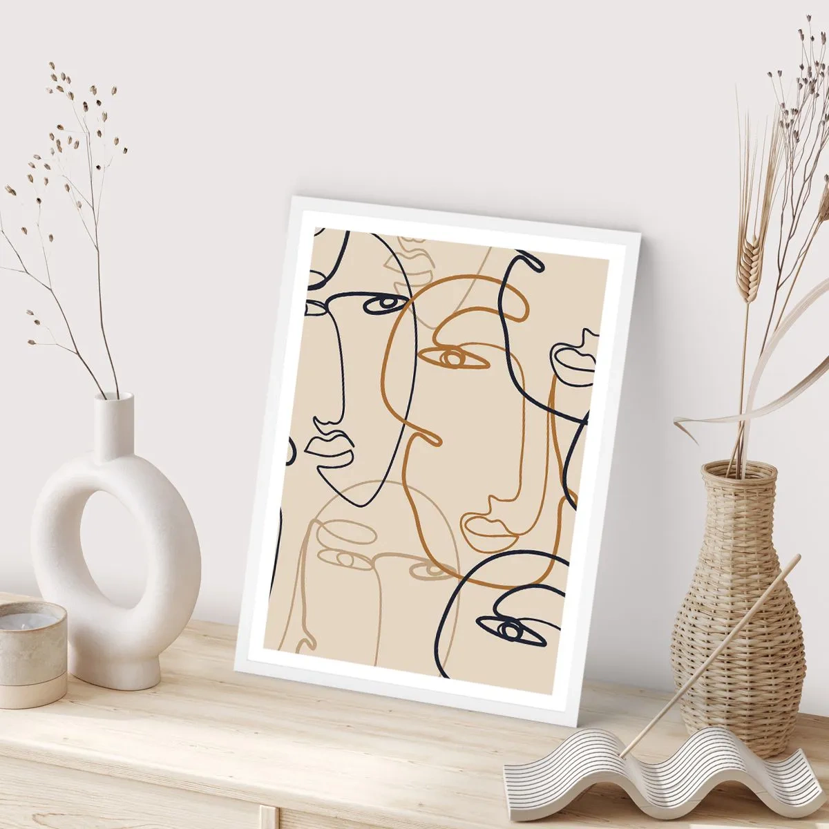 Poszter fekete keretben - Többszörös portré - 70x100 cm