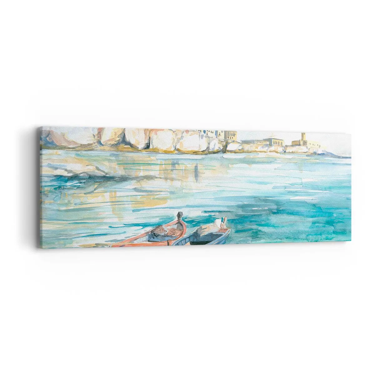 Vászonkép - Tájkép azúrkéken - 90x30 cm