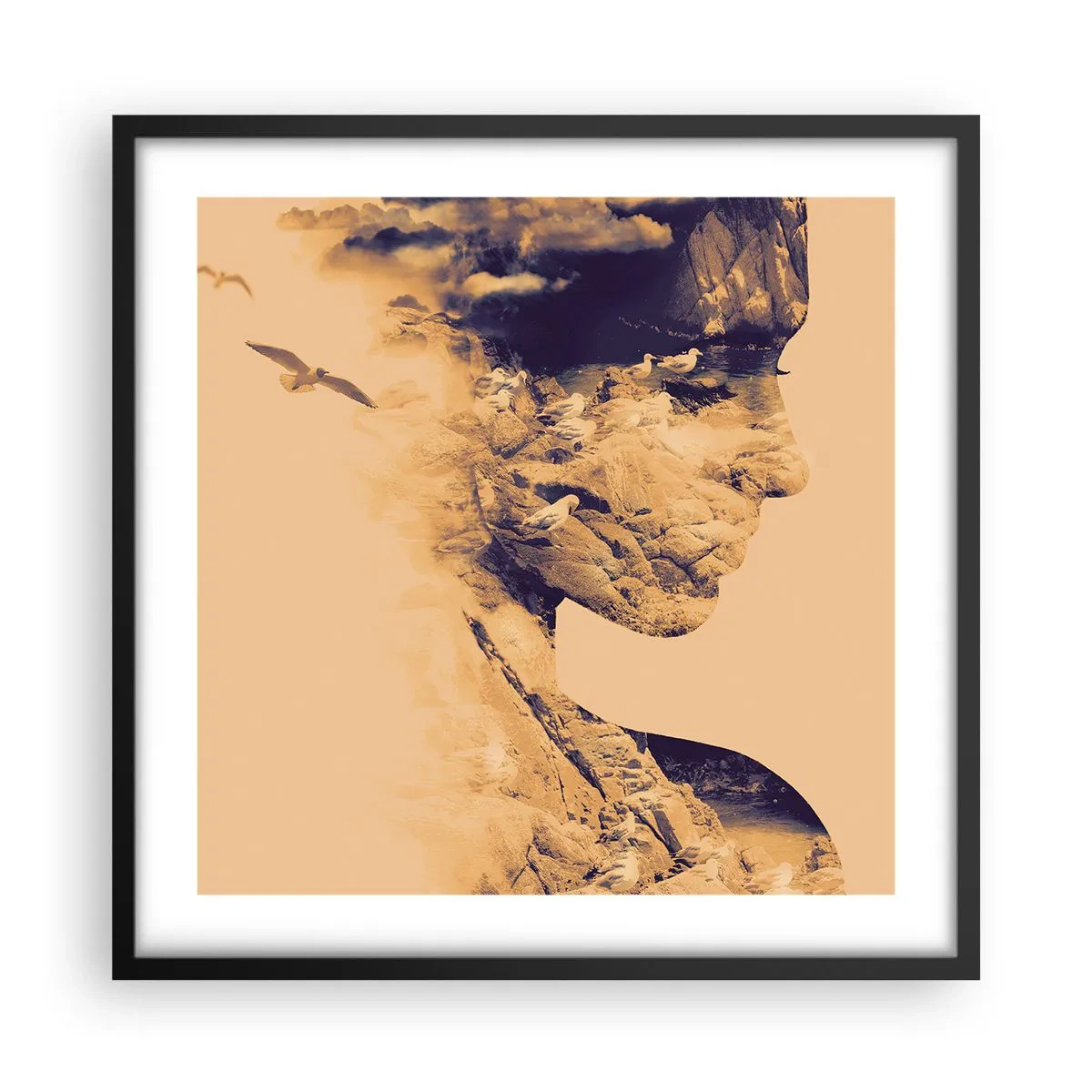 Poszter fehér keretben - Természetes szépség - 50x50 cm