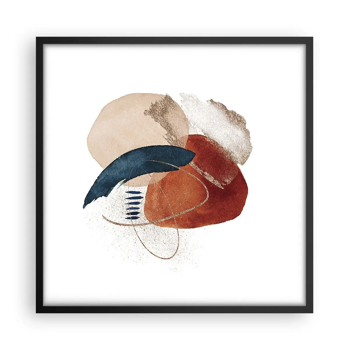 Poszter fehér keretben - Ovális kompozíció - 50x50 cm