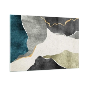 Üveg kép - Mozaik kompozíció aranyszállal - 100x70 cm