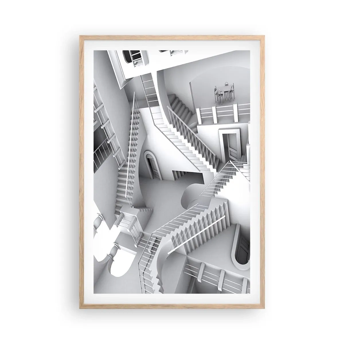 Poszter világos tölgy keretben - A tér paradoxonjai - 61x91 cm