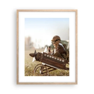 Poszter világos tölgy keretben - Indulás egy álom felé - 40x50 cm