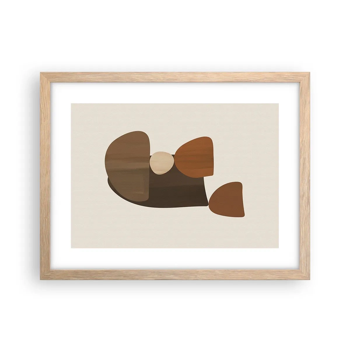 Poszter világos tölgy keretben - Bronz kompozíció - 40x30 cm