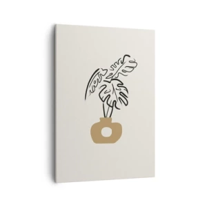 Vászonkép - Monstera - a ház díszítése - 50x70 cm