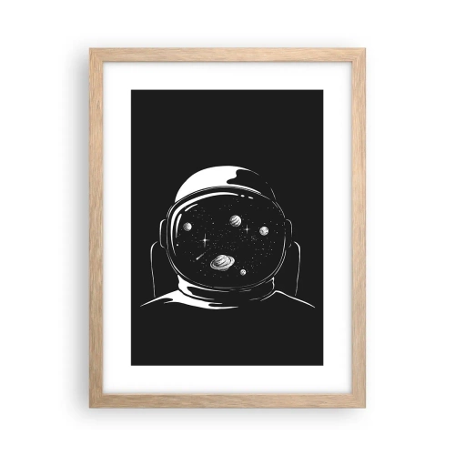 Poszter világos tölgy keretben - Szép kilátás - 30x40 cm