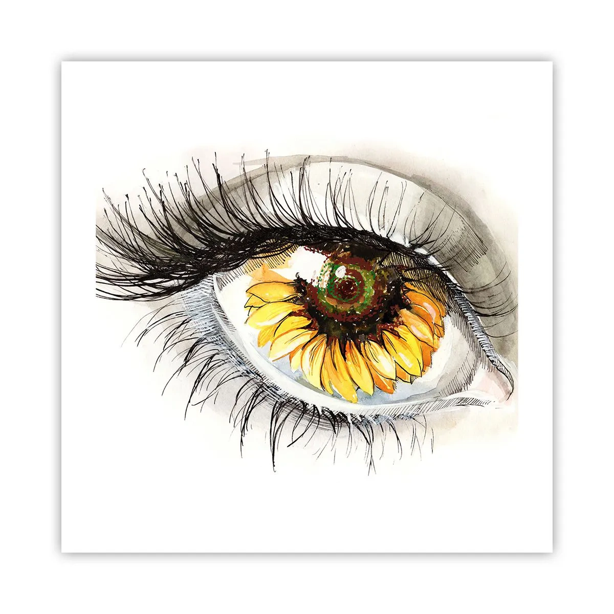 Poszter - Tekintet forró mint a nyár - 50x50 cm