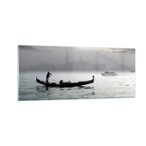 Üveg kép - Egy mesés város vízből és ködből - 100x40 cm