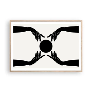 Poszter világos tölgy keretben - Egy titkos jel - 100x70 cm