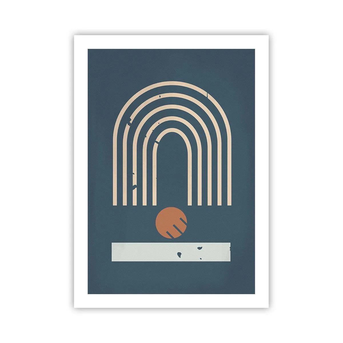 Poszter - Geometria sötétkék háttéren - 50x70 cm