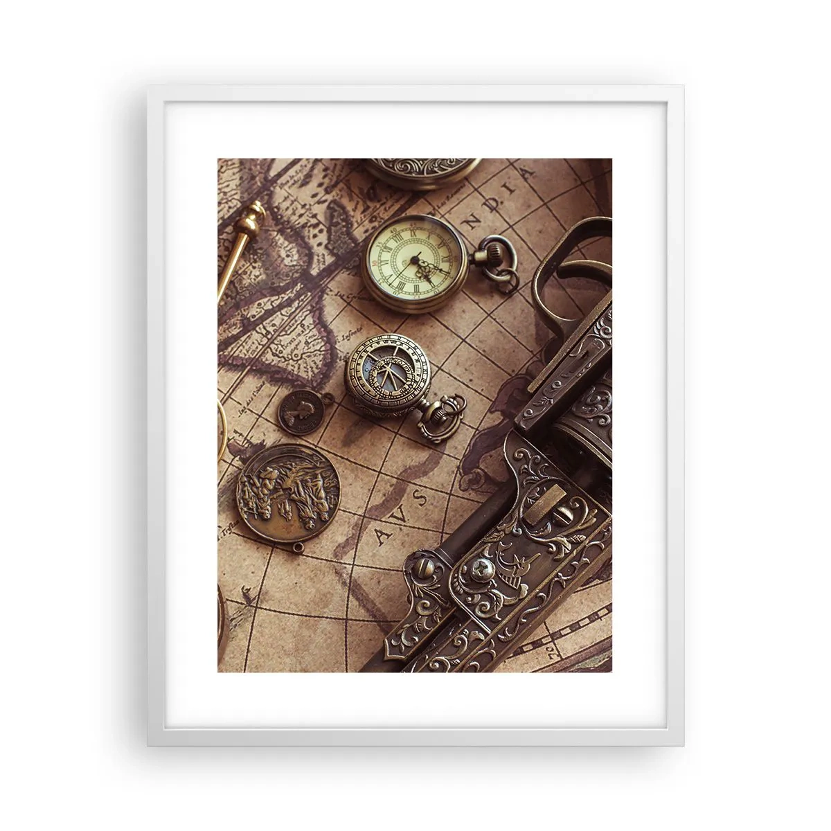 Poszter fekete keretben - Hív a kaland  - 40x50 cm