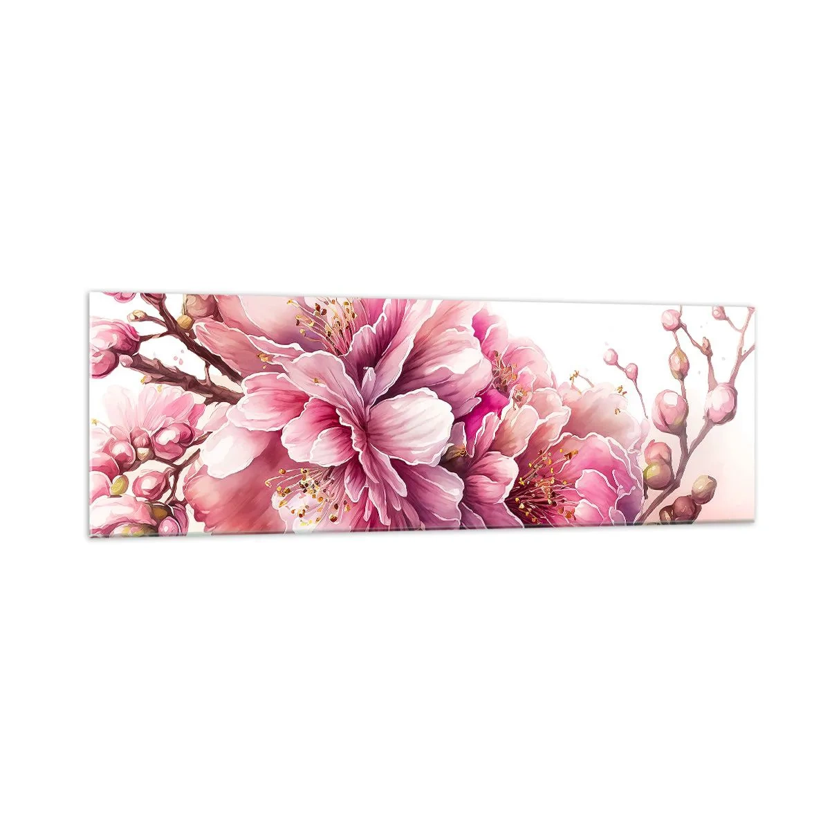 Üveg kép - Cseresznyevirág - 160x50 cm