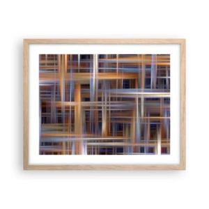 Poszter világos tölgy keretben - Fényből szőtt - 50x40 cm
