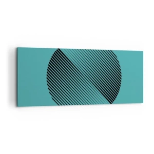 Vászonkép - A kör - egy geometriai variáció - 100x40 cm