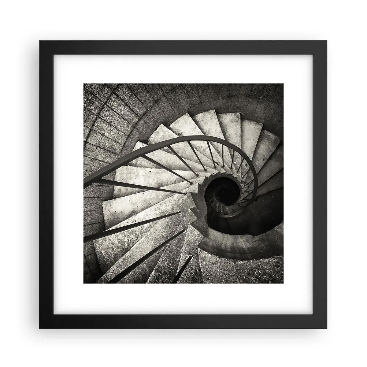 Poszter fehér keretben - Lépcsőn fel, lépcsőn le - 30x30 cm