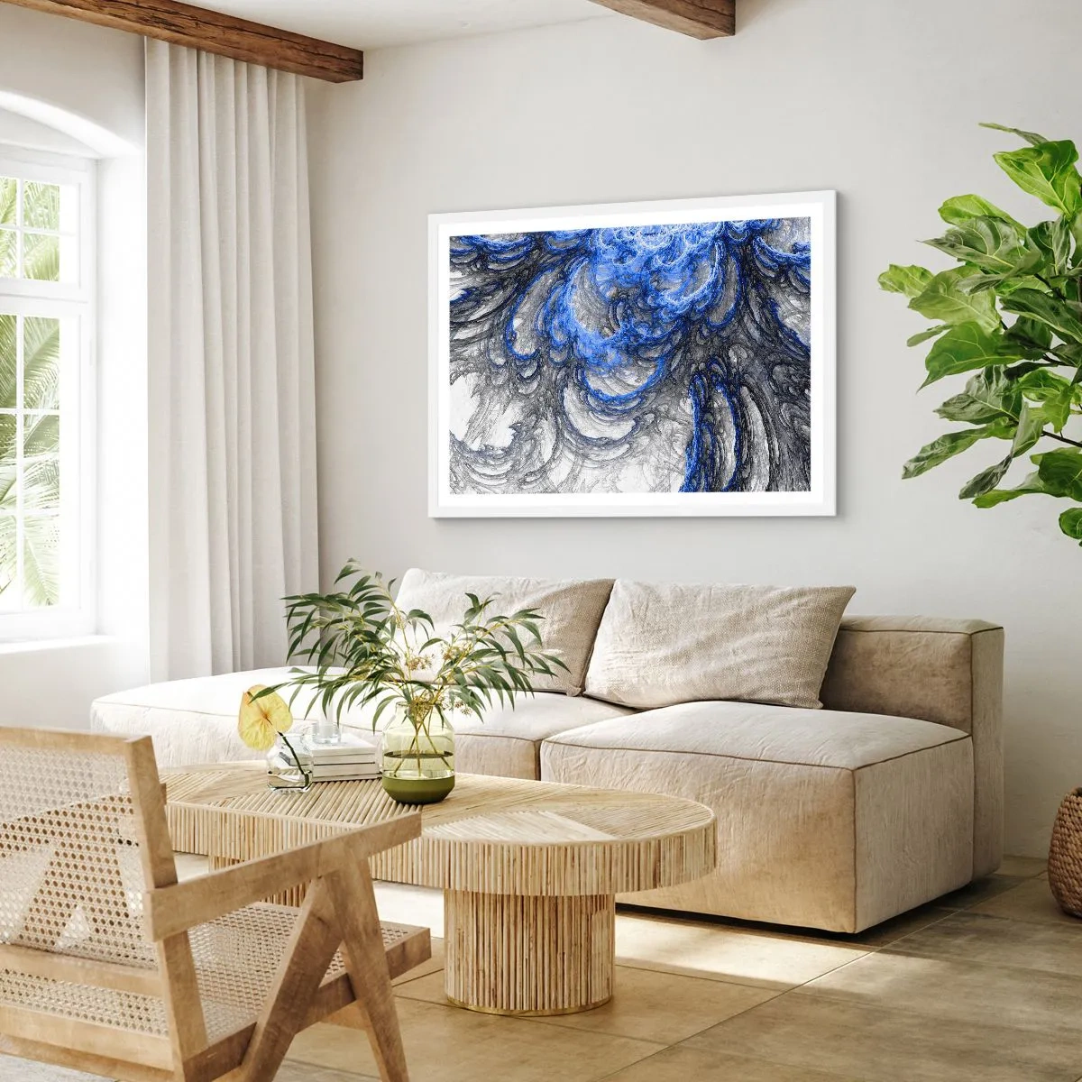 Poszter fekete keretben - Egy hullám születése - 70x50 cm