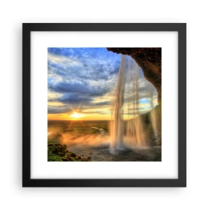 Poszter fehér keretben - Cseppfátyol mögötti világ - 30x30 cm