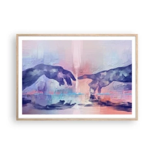 Poszter világos tölgy keretben - Az élet isteni szikrája - 100x70 cm