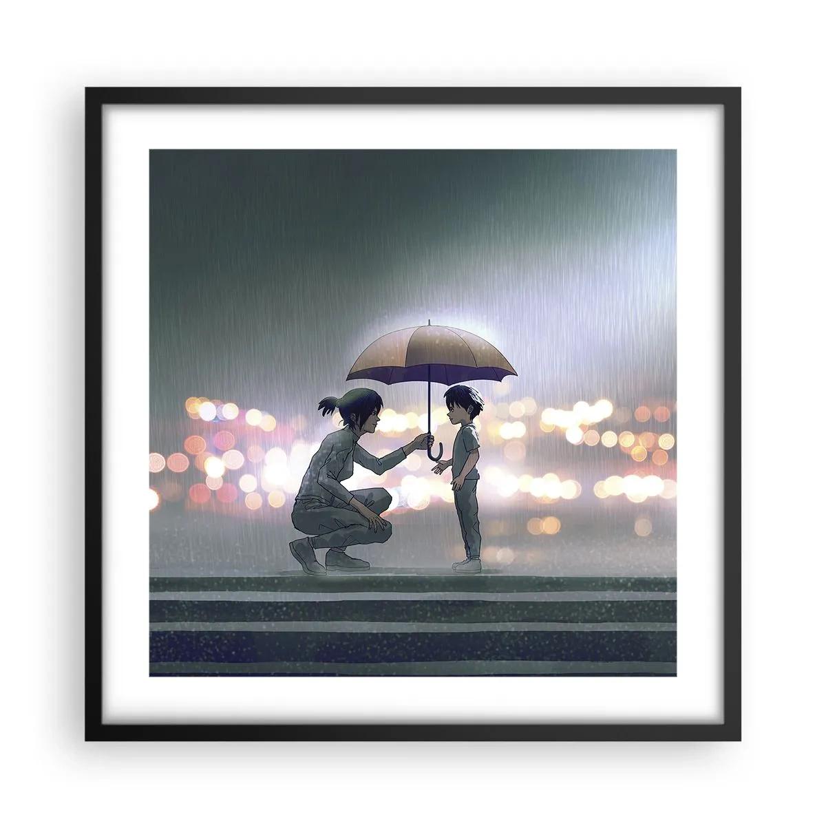 Poszter fehér keretben - És most minden rendben - 50x50 cm