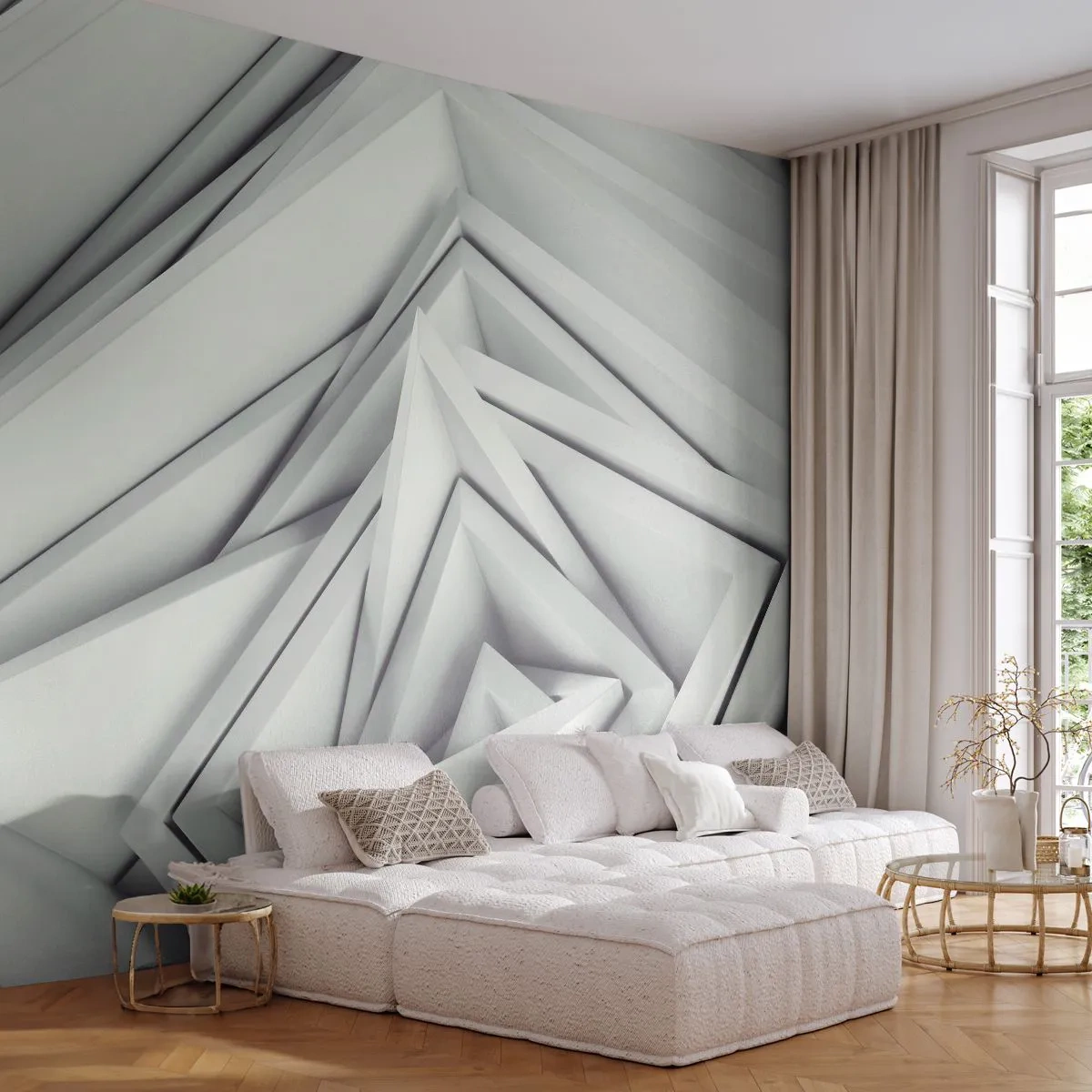 Fotótapéta Premium Sand - Éles szögek bimbóznak - Technológia, 3D, Modern - 100x70 cm