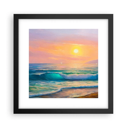 Poszter fehér keretben - A hullámok türkizkék dala - 30x30 cm