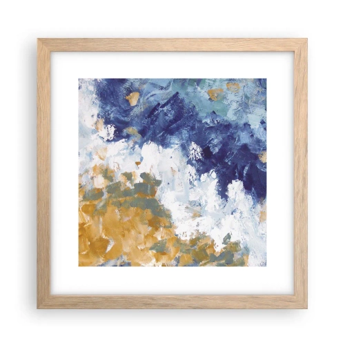Poszter világos tölgy keretben - Az elemek tánca - 30x30 cm