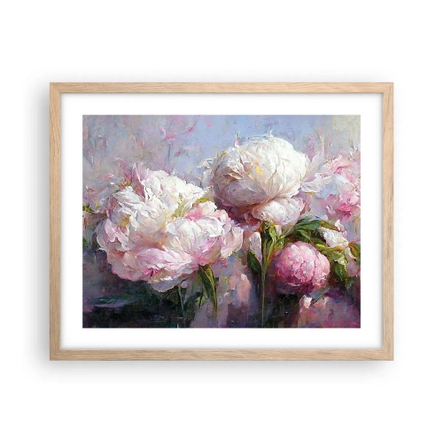 Poszter világos tölgy keretben - Egy csokor, mely csordultig van élettel - 50x40 cm