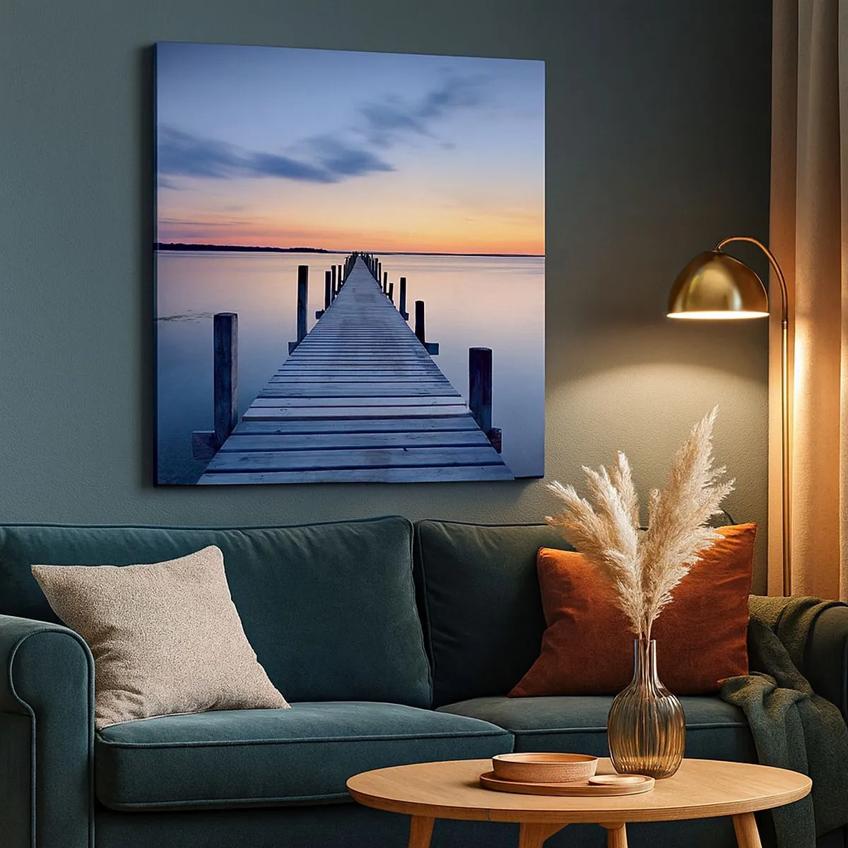 Vászonkép - A derűs szürkület nyugalma - 30x30 cm