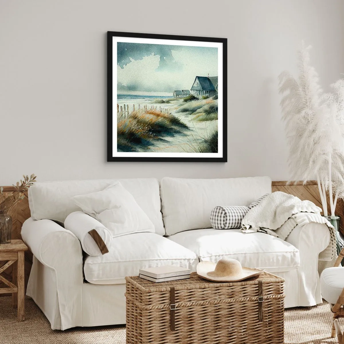 Poszter fehér keretben - Távol a nyüzsgéstől  - 60x60 cm