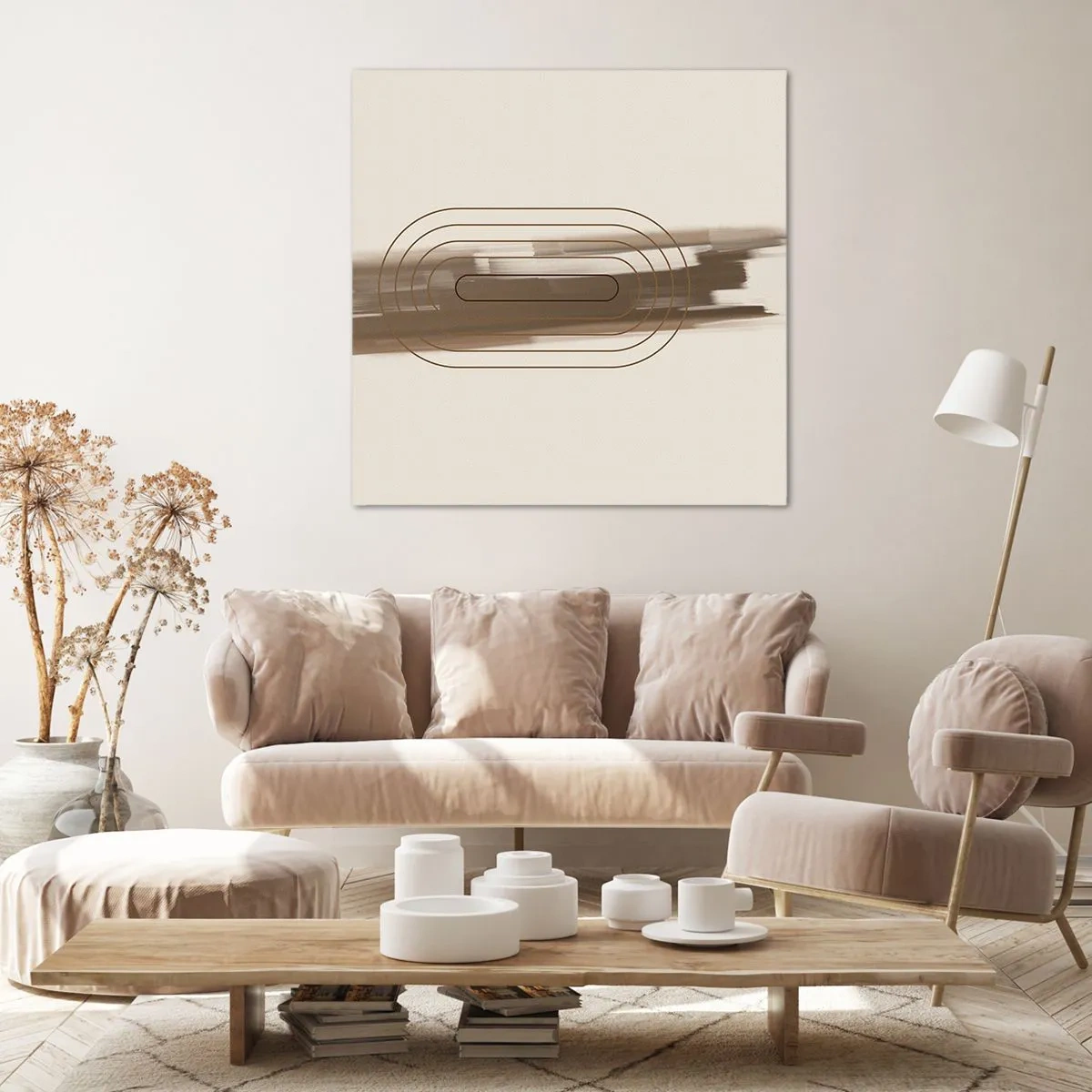 Vászonkép - Szürke fuvallat - 60x60 cm