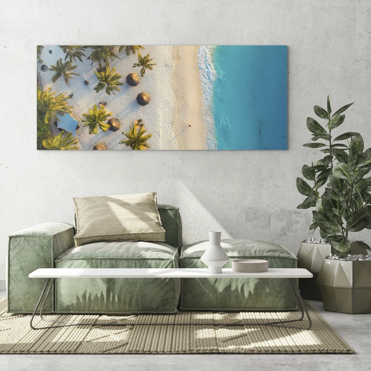 Üveg kép - Üdvözöljük a paradicsomban - 100x40 cm