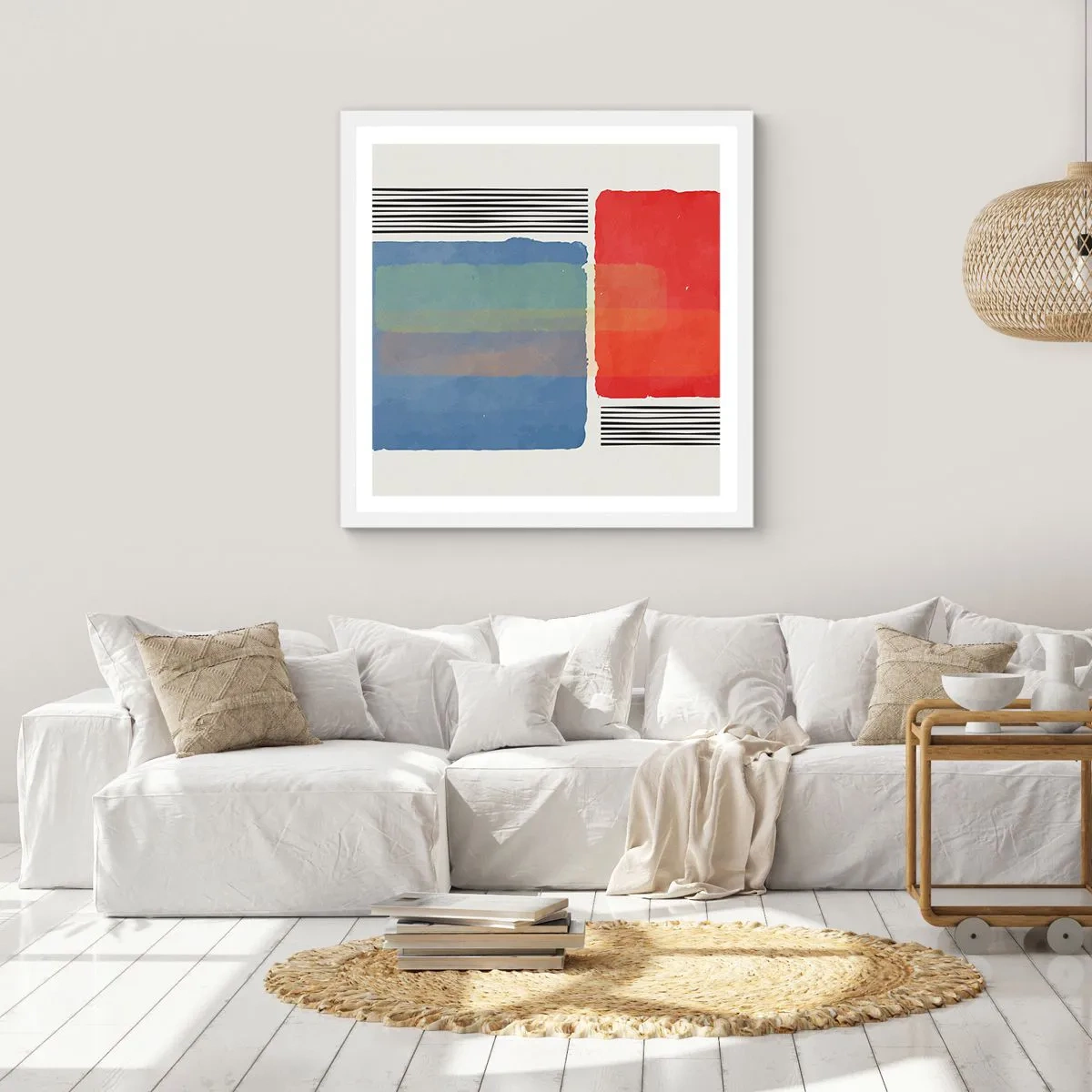 Poszter fekete keretben - A geometria szelleme és betűje - 60x60 cm