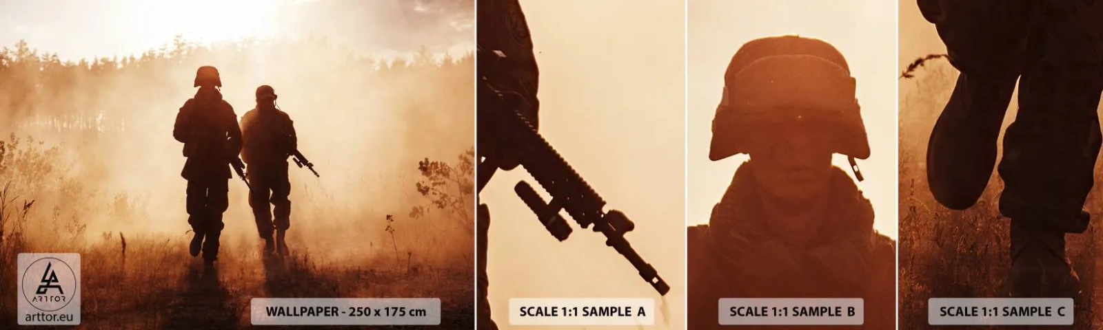 Fotótapéta Minta Öntapadós Deluxe Sticker - Call of Duty - Katona, Puska, Katonai - 100x30 cm