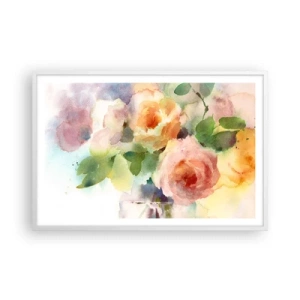 Poszter fekete keretben - Gyengéd, mint az akvarell - 91x61 cm